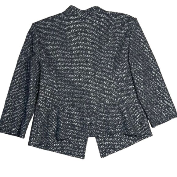 St. John Women's Tweed Knit Black & White Blazer Size Large - Picture 8 of 8